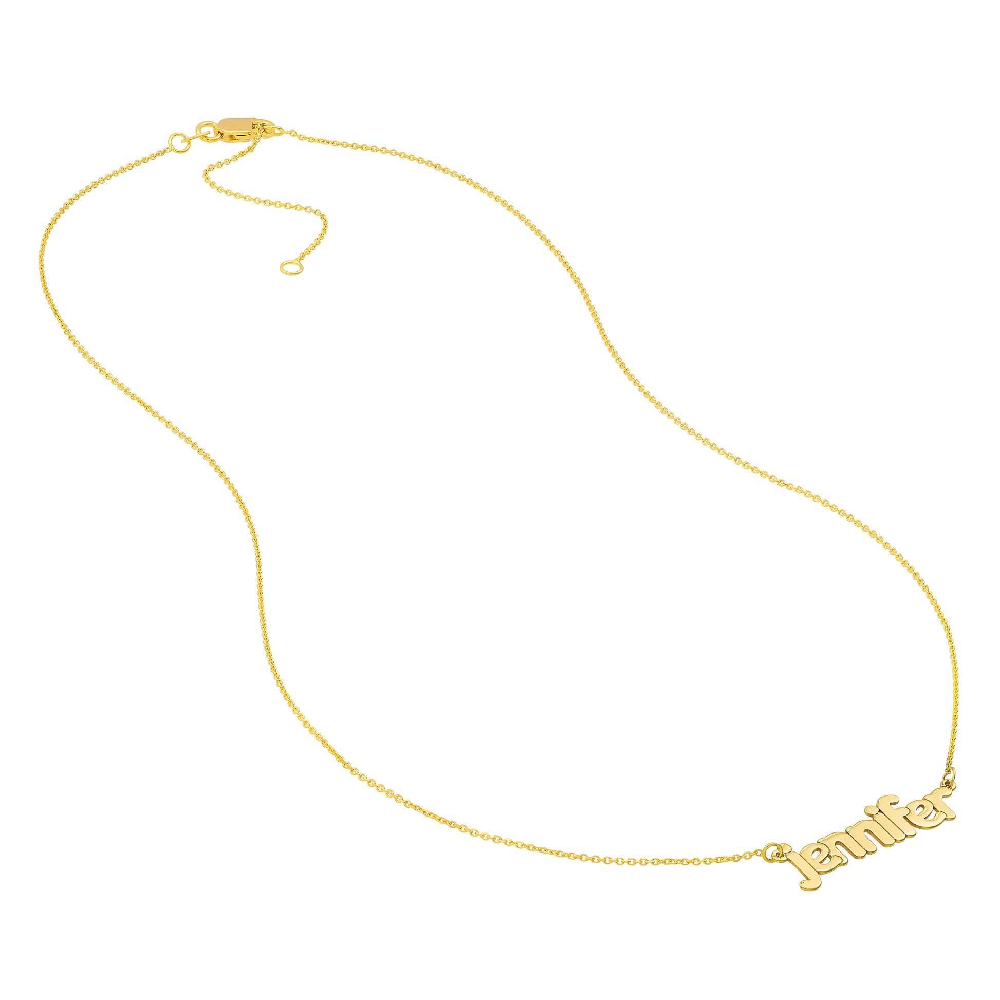 5mm Bubble Font Nameplate Necklace
