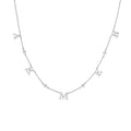 Initial & Diamond Bezel Station Necklace
