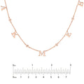 Initial & Diamond Bezel Station Necklace