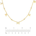 Initial & Diamond Bezel Station Necklace