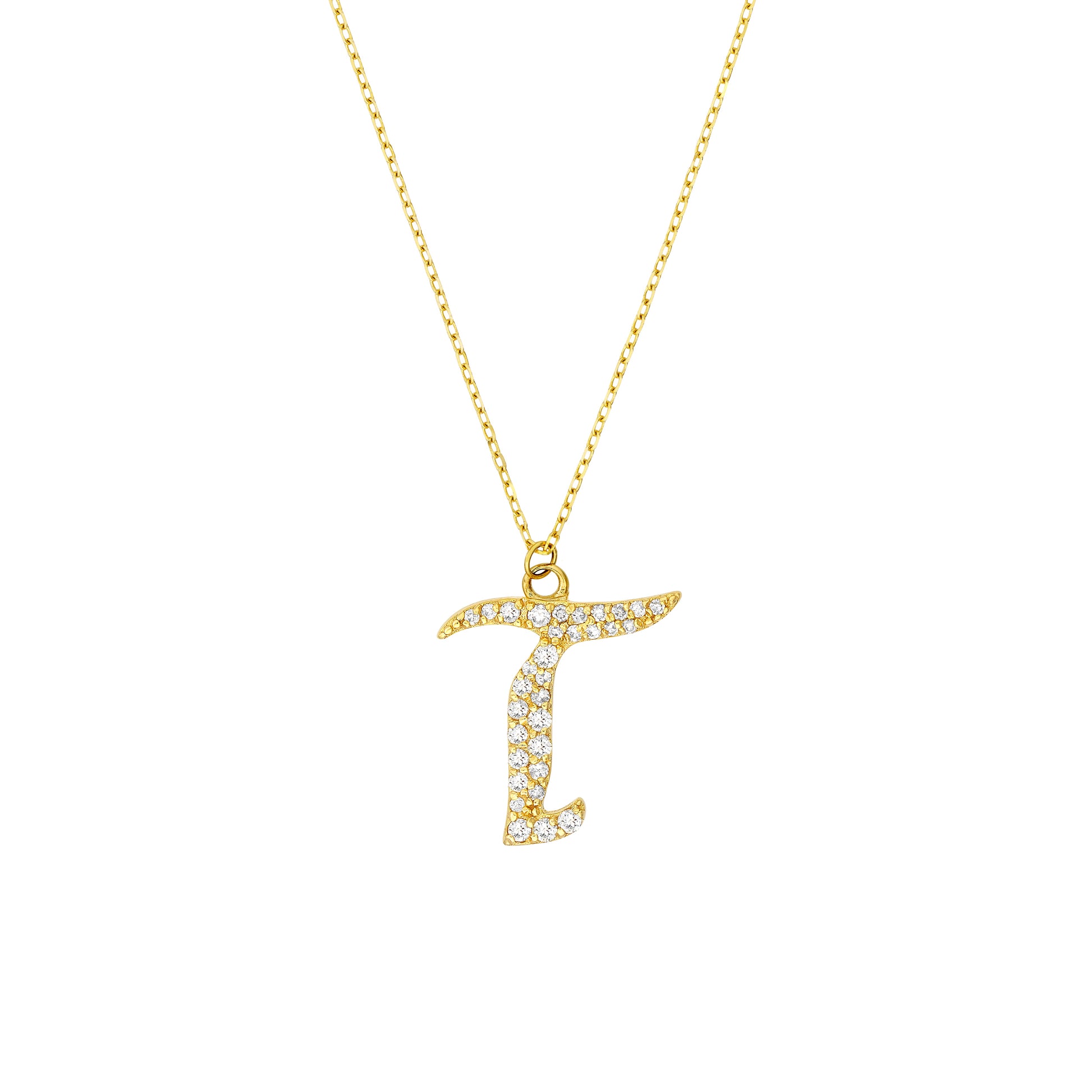 Diamond Gothic T Necklace