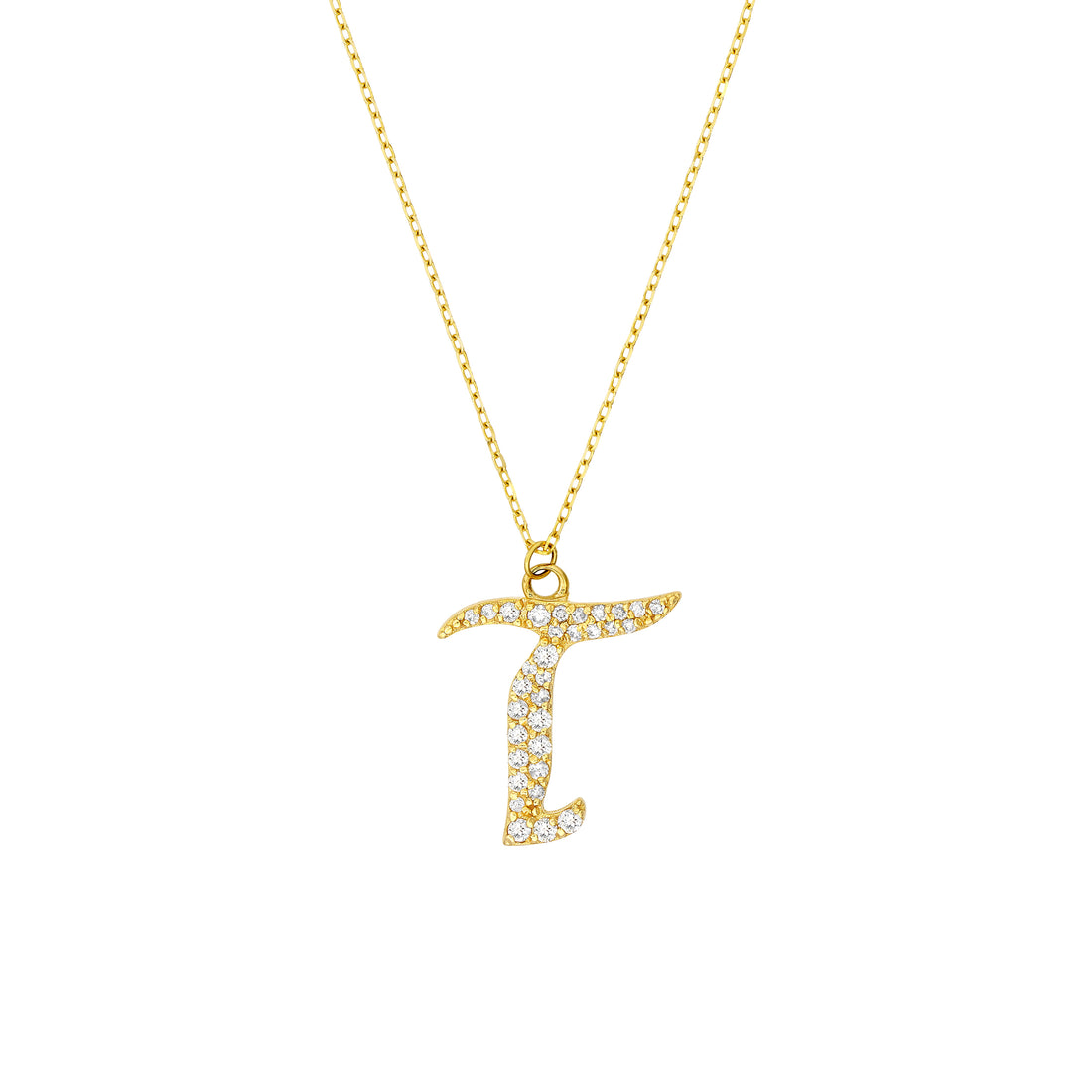 Diamond Gothic T Necklace