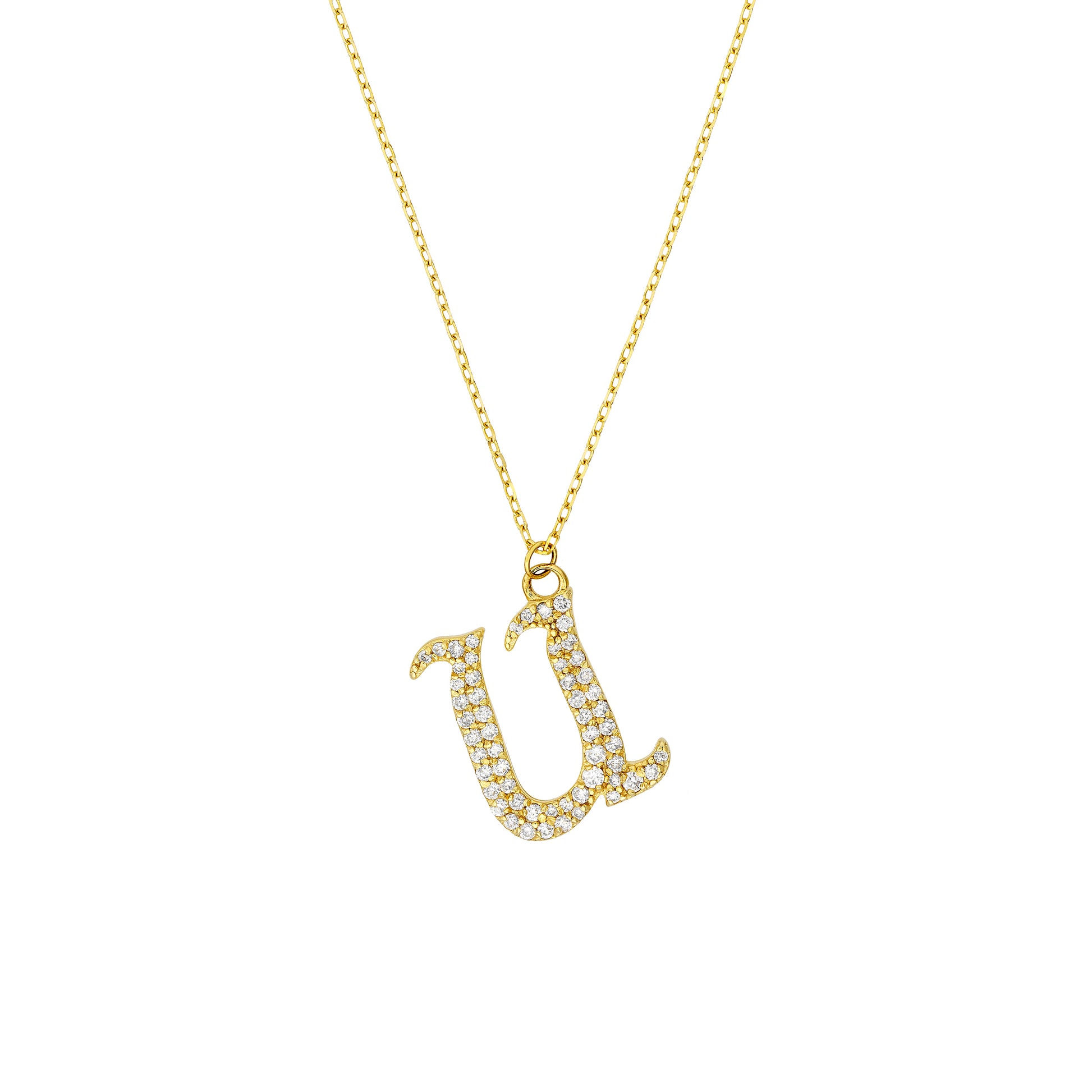 Diamond Gothic U Necklace