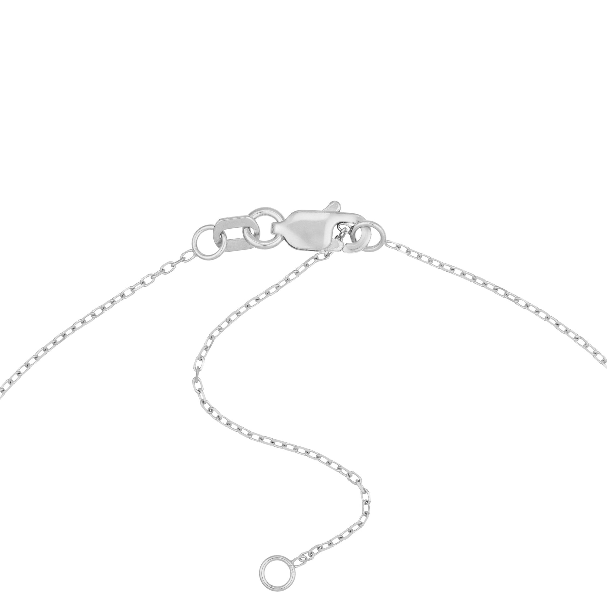 Dancing Block Letters Diamond Bezel Necklace