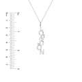 Dancing Block Letters Diamond Bezel Necklace
