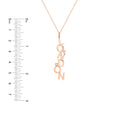 Dancing Block Letters Diamond Bezel Necklace