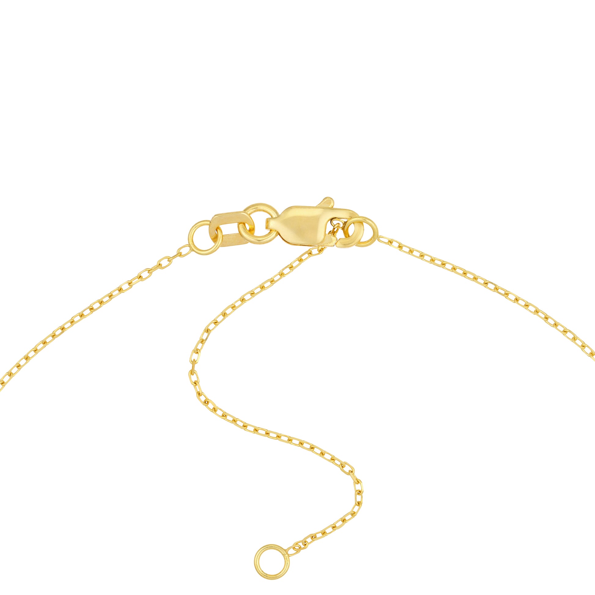 Dancing Block Letters Diamond Bezel Necklace