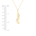 Dancing Block Letters Diamond Bezel Necklace