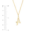Script “A” Initial with Diamond Bezel Necklace