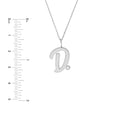 Script “D” Initial with Diamond Bezel Necklace