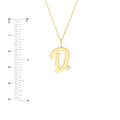 Script “D” Initial with Diamond Bezel Necklace