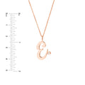 Script “E” Initial with Diamond Bezel Necklace