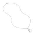 Script “E” Initial with Diamond Bezel Necklace