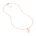 Script “F” Initial with Diamond Bezel Necklace