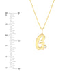 Script G with Diamond Bezel Necklace