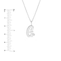Script G with Diamond Bezel Necklace