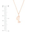 Script I with Diamond Bezel Necklace