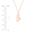 Script J with Diamond Bezel Necklace