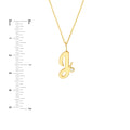Script J with Diamond Bezel Necklace