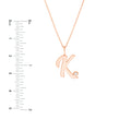 Script K Diamond Bezel Necklace