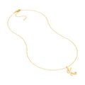 Script K Diamond Bezel Necklace