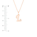 Script L with Diamond Bezel Necklace