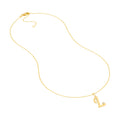 Script L with Diamond Bezel Necklace