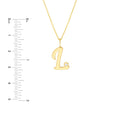 Script L with Diamond Bezel Necklace