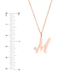 Script M with Diamond Bezel Necklace