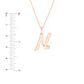 Script N with Diamond Bezel Necklace