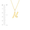 Script N with Diamond Bezel Necklace