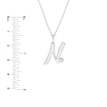 Script N with Diamond Bezel Necklace