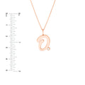 Script O with Diamond Bezel Necklace