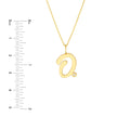 Script O with Diamond Bezel Necklace