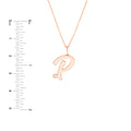 Script P with Diamond Bezel Necklace
