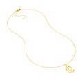Script Q with Diamond Bezel Necklace