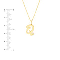 Script Q with Diamond Bezel Necklace