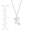 Script R with Diamond Bezel Necklace