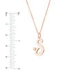 Script S with Diamond Bezel Necklace