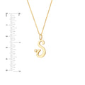 Script S with Diamond Bezel Necklace