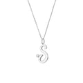 Script S with Diamond Bezel Necklace