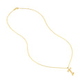 Script T with Diamond Bezel Necklace