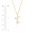 Script T with Diamond Bezel Necklace