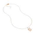 Script U with Diamond Bezel Necklace