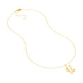 Script U with Diamond Bezel Necklace