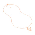 Script W with Diamond Bezel Necklace