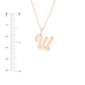 Script W with Diamond Bezel Necklace