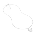 Script W with Diamond Bezel Necklace
