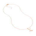 Script X with Diamond Bezel Necklace