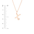 Script X with Diamond Bezel Necklace